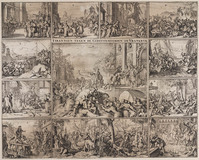 KG 06428
<br/>
Tiranniën tegen de gereformeerden in Vrankryk
<br/>
<em>Hooghe, Romeyn de (1645-1708)</em>